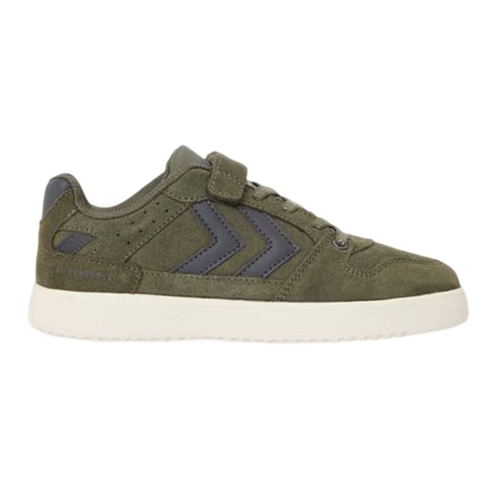 Hummel Childrens/Kids Chevron Suede Sneakers / Dusty Olive